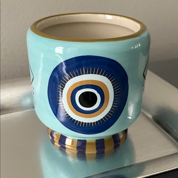 Source Unknown Other - Evil Eye Egyptian Accent Candle or Plant Holder
